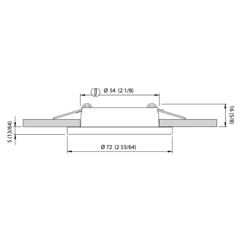 Faretto LED ad incasso 10-30v in Acciaio Inox IP40, Plafoniera soffitto o parete